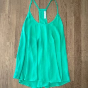 LUSH Flowy Blue / Green Tank Top / Size Medium